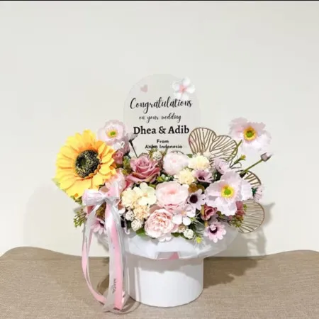 Bloom Box Akrilik Ucapan Wedding Konawe Utara